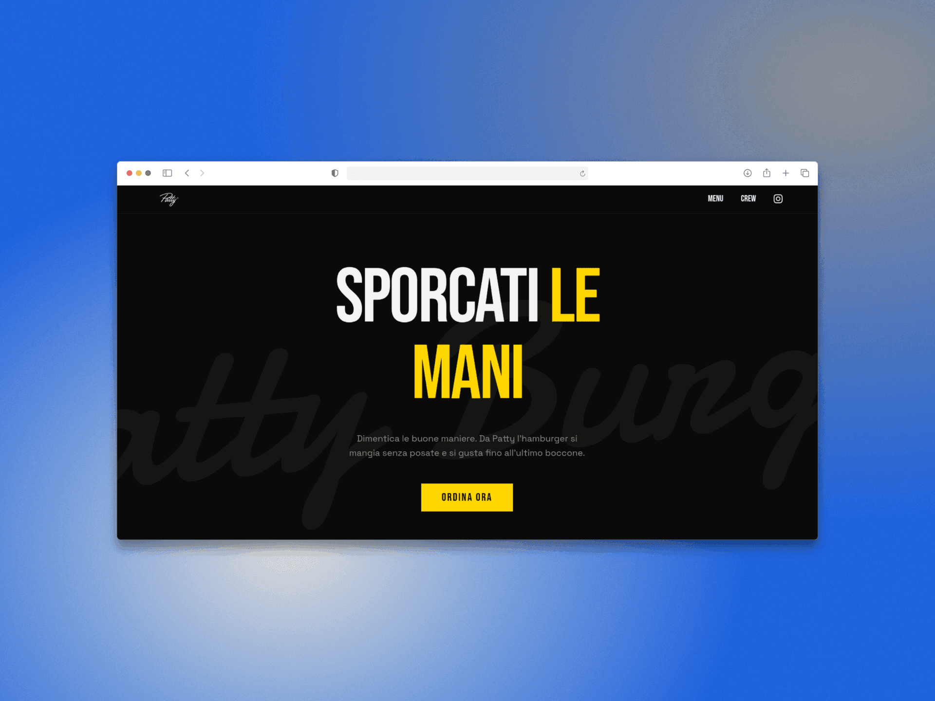 Patty Concept Website · 1