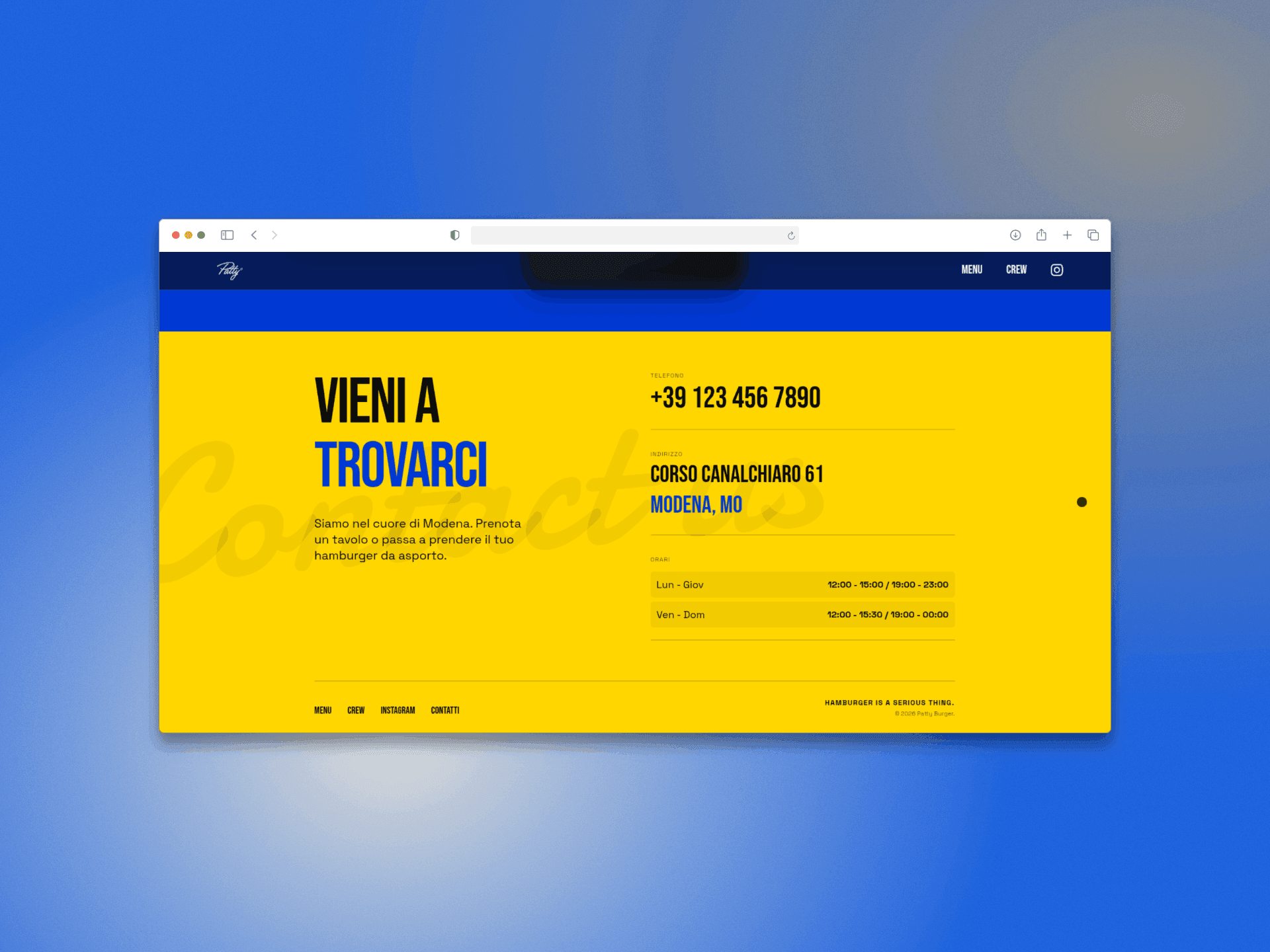 Patty Concept Website · 3